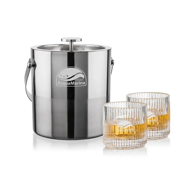 The Catania Ice Bucket with On-the-Rocks Set brings refined style and... from ASI 84592 St Regis Group