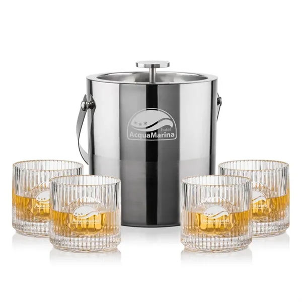 The Catania Ice Bucket with On-the-Rocks Set brings refined style and... from ASI 84592 St Regis Group