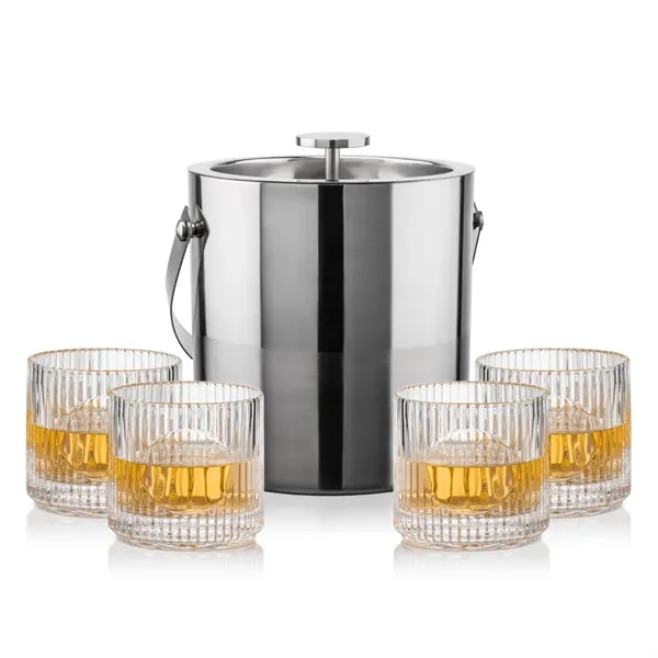 The Catania Ice Bucket with On-the-Rocks Set brings refined style and... from ASI 84592 St Regis Group