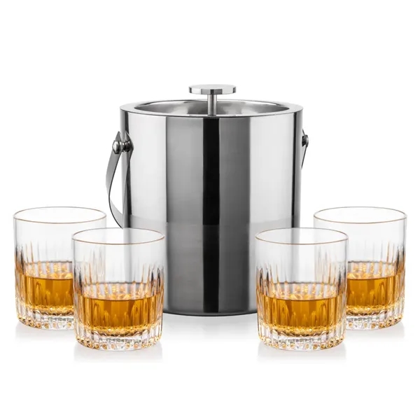 The Catania Ice Bucket with On-the-Rocks Set brings refined style and... from ASI 84592 St Regis Group