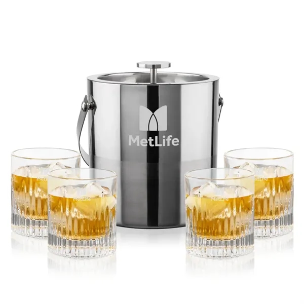 The Catania Ice Bucket with On-the-Rocks Set brings refined style and... from ASI 84592 St Regis Group