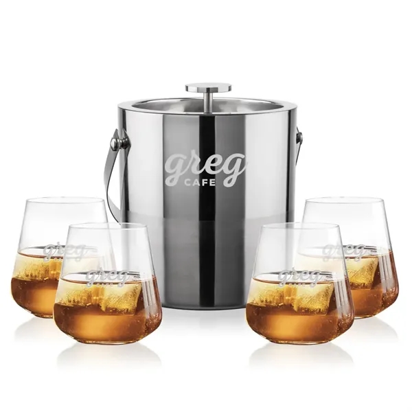 The Catania Ice Bucket with On-the-Rocks Set brings refined style and... from ASI 84592 St Regis Group