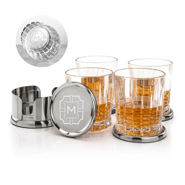 The Baldoni Coasters & On-the-Rocks Set combines modern elegance with everyday... from ASI 84592 St Regis Group