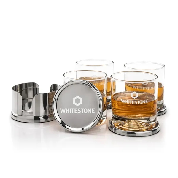 The Baldoni Coasters & On-the-Rocks Set combines modern elegance with everyday... from ASI 84592 St Regis Group