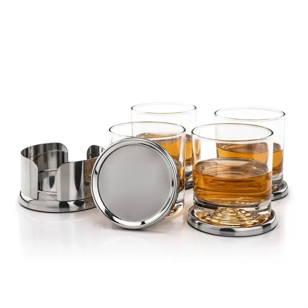 The Baldoni Coasters & On-the-Rocks Set combines modern elegance with everyday... from ASI 84592 St Regis Group