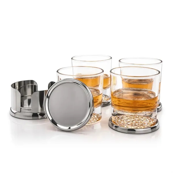 The Baldoni Coasters & On-the-Rocks Set combines modern elegance with everyday... from ASI 84592 St Regis Group