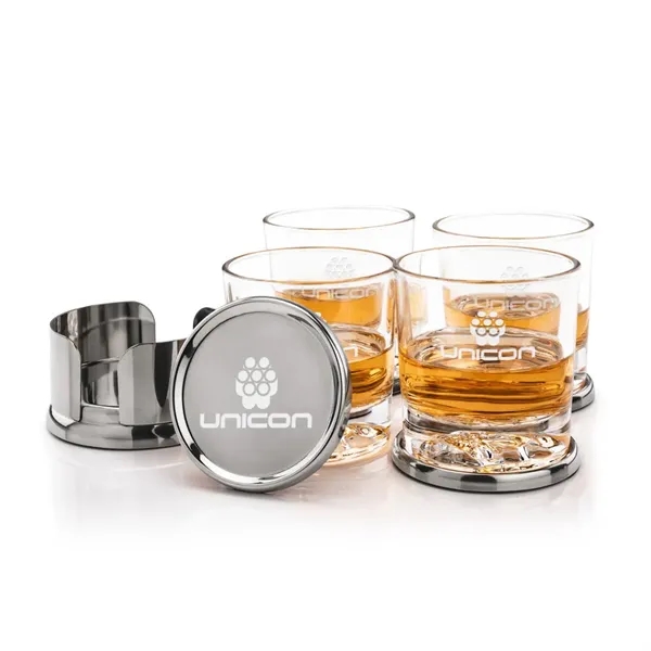 The Baldoni Coasters & On-the-Rocks Set combines modern elegance with everyday... from ASI 84592 St Regis Group
