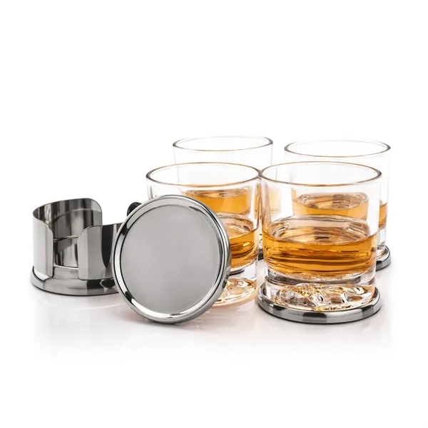The Baldoni Coasters & On-the-Rocks Set combines modern elegance with everyday... from ASI 84592 St Regis Group