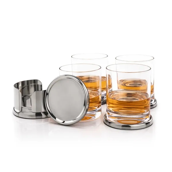 The Baldoni Coasters & On-the-Rocks Set combines modern elegance with everyday... from ASI 84592 St Regis Group