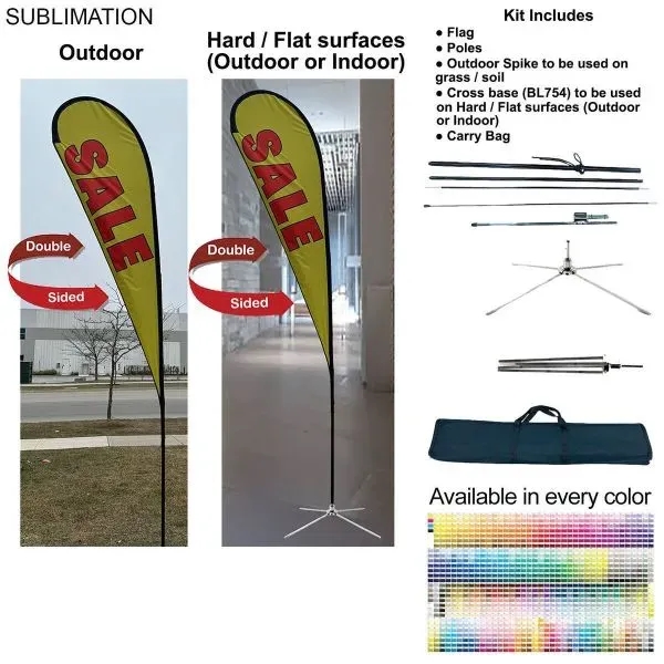 13.5' Large Tear Drop Flag Kit... from ASI 53509 FIEL-Fairdeal Import & Export