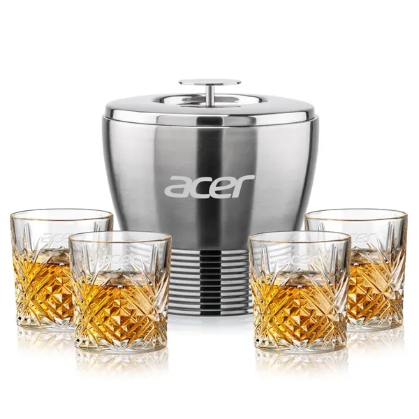 The Genoa Ice Bucket & On-the-Rocks Set is designed for effortless... from ASI 84592 St Regis Group