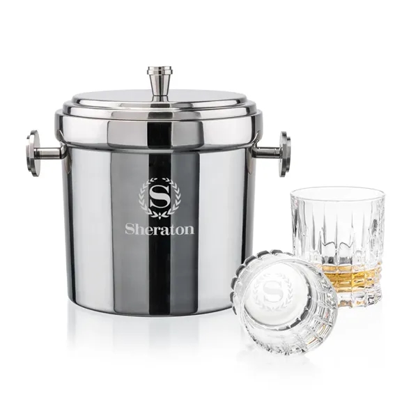 The Milano Ice Bucket & On-the-Rocks Glasses Set delivers a clean,... from ASI 84592 St Regis Group
