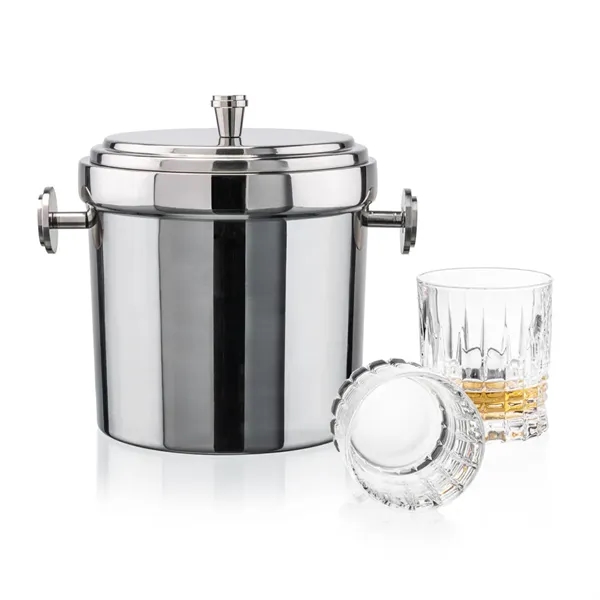 The Milano Ice Bucket & On-the-Rocks Glasses Set delivers a clean,... from ASI 84592 St Regis Group