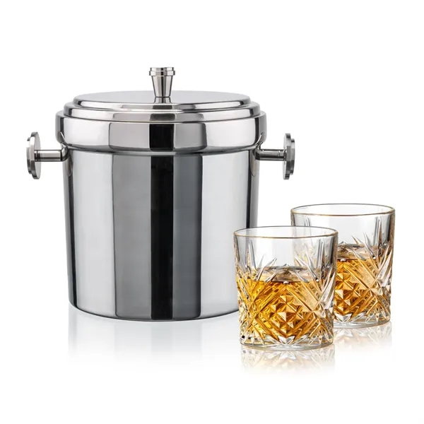 The Milano Ice Bucket & On-the-Rocks Glasses Set delivers a clean,... from ASI 84592 St Regis Group