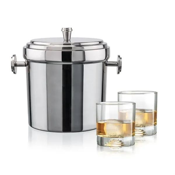 The Milano Ice Bucket & On-the-Rocks Glasses Set delivers a clean,... from ASI 84592 St Regis Group