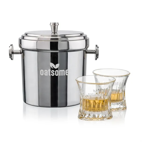 The Milano Ice Bucket & On-the-Rocks Glasses Set delivers a clean,... from ASI 84592 St Regis Group