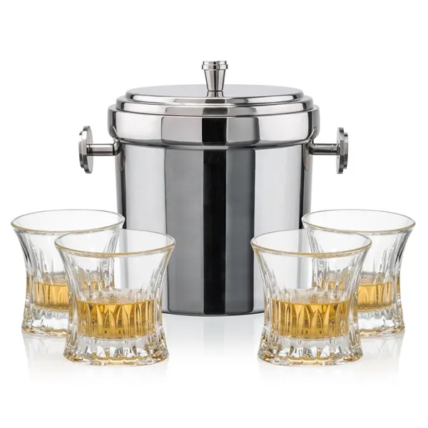 The Milano Ice Bucket & On-the-Rocks Glasses Set delivers a clean,... from ASI 84592 St Regis Group