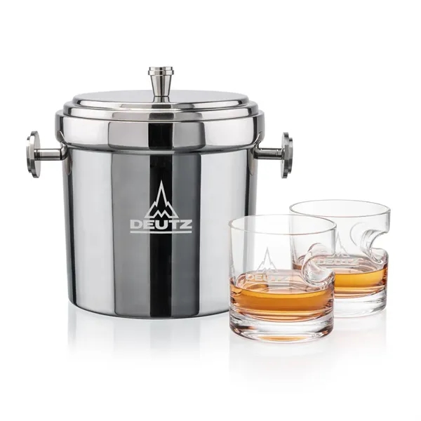 The Milano Ice Bucket & On-the-Rocks Glasses Set delivers a clean,... from ASI 84592 St Regis Group
