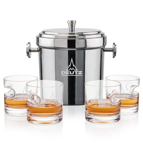 The Milano Ice Bucket & On-the-Rocks Glasses Set delivers a clean,... from ASI 84592 St Regis Group