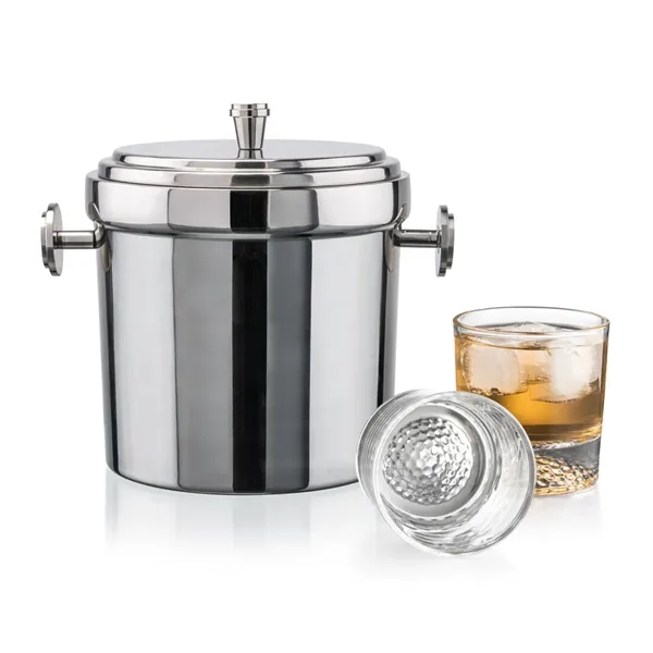 The Milano Ice Bucket & On-the-Rocks Glasses Set delivers a clean,... from ASI 84592 St Regis Group