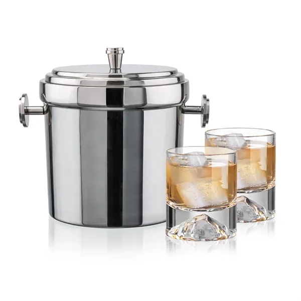 The Milano Ice Bucket & On-the-Rocks Glasses Set delivers a clean,... from ASI 84592 St Regis Group