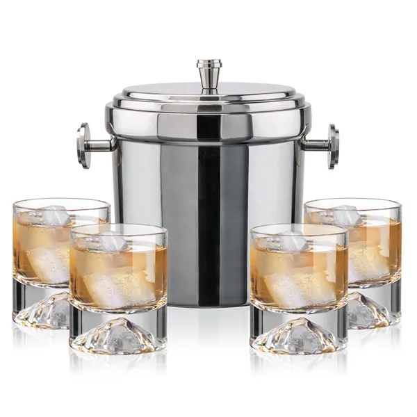 The Milano Ice Bucket & On-the-Rocks Glasses Set delivers a clean,... from ASI 84592 St Regis Group