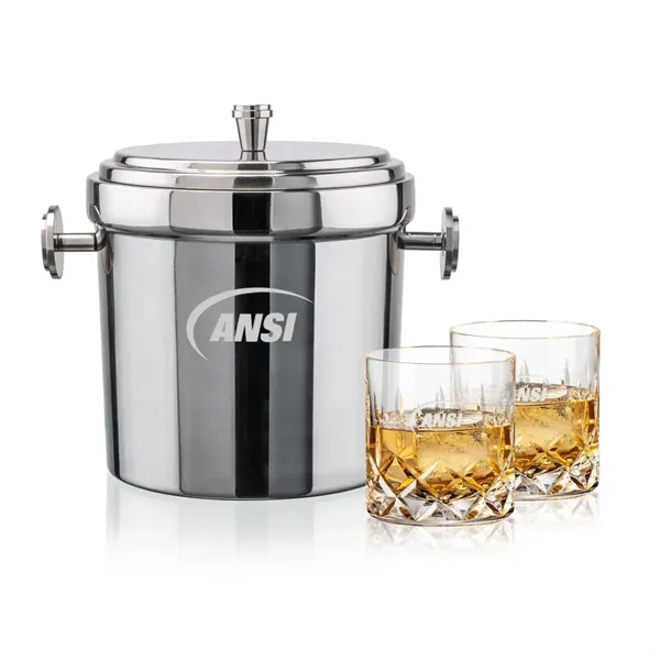 The Milano Ice Bucket & On-the-Rocks Glasses Set delivers a clean,... from ASI 84592 St Regis Group