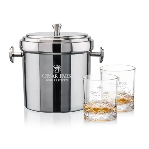 The Milano Ice Bucket & On-the-Rocks Glasses Set delivers a clean,... from ASI 84592 St Regis Group