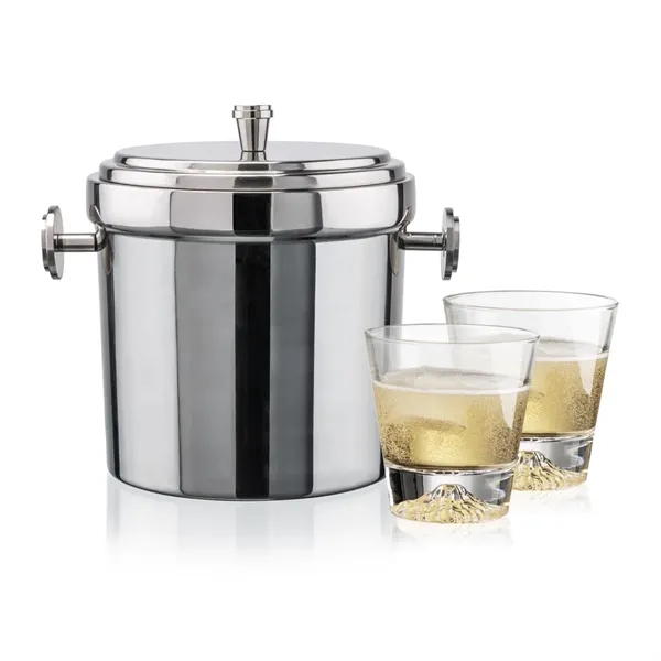 The Milano Ice Bucket & On-the-Rocks Glasses Set delivers a clean,... from ASI 84592 St Regis Group
