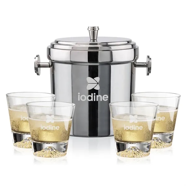 The Milano Ice Bucket & On-the-Rocks Glasses Set delivers a clean,... from ASI 84592 St Regis Group