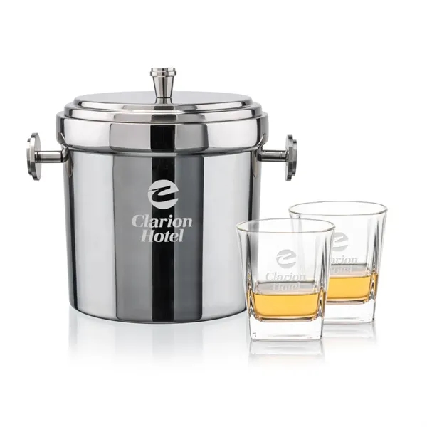 The Milano Ice Bucket & On-the-Rocks Glasses Set delivers a clean,... from ASI 84592 St Regis Group