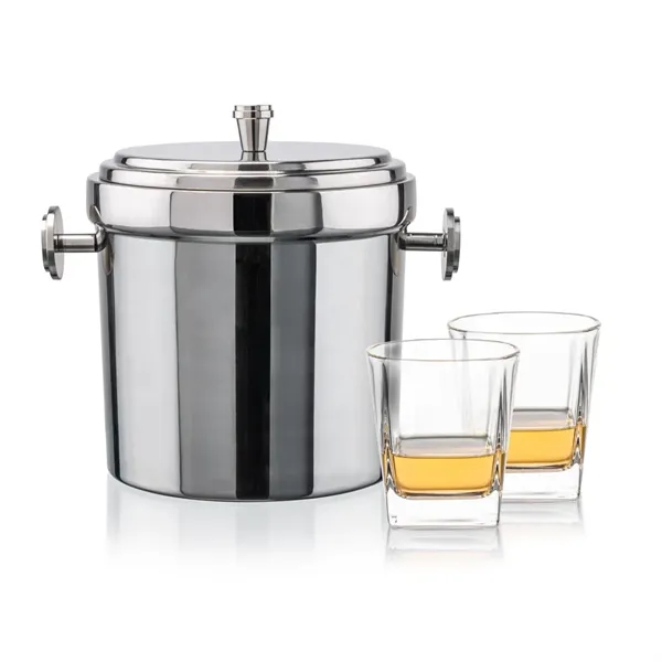 The Milano Ice Bucket & On-the-Rocks Glasses Set delivers a clean,... from ASI 84592 St Regis Group