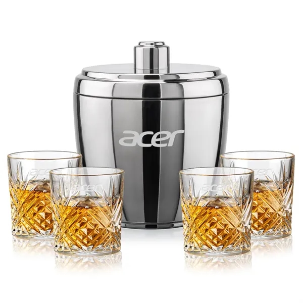 The Pescara Ice Bucket & On-the-Rocks Set combines modern style with... from ASI 84592 St Regis Group