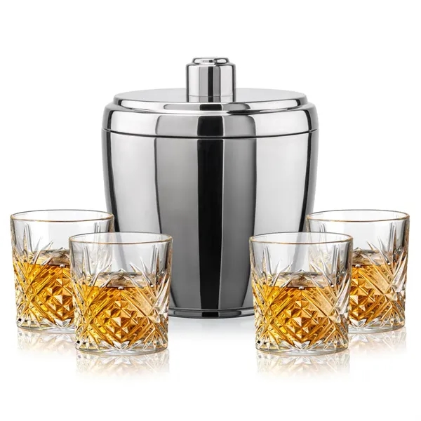 The Pescara Ice Bucket & On-the-Rocks Set combines modern style with... from ASI 84592 St Regis Group