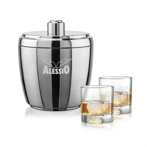 The Pescara Ice Bucket & On-the-Rocks Set combines modern style with... from ASI 84592 St Regis Group