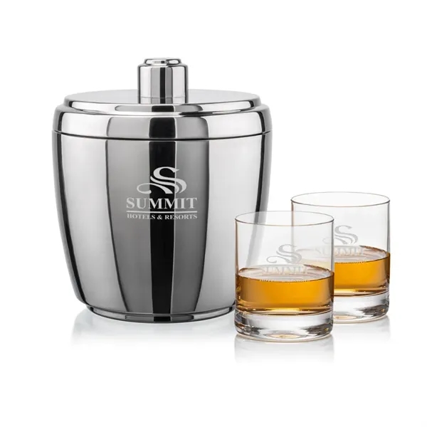 The Pescara Ice Bucket & On-the-Rocks Set combines modern style with... from ASI 84592 St Regis Group