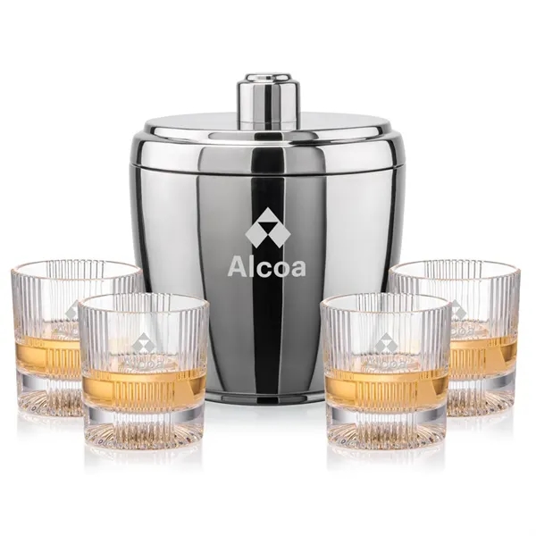 The Pescara Ice Bucket & On-the-Rocks Set combines modern style with... from ASI 84592 St Regis Group