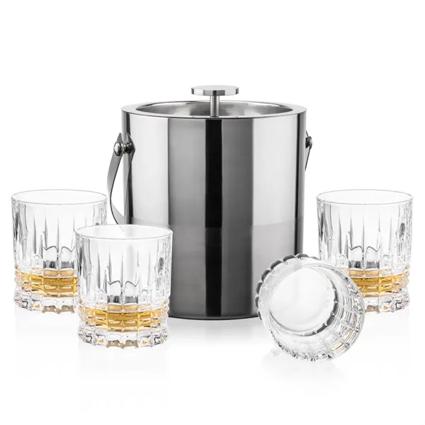 The Catania Ice Bucket with On-the-Rocks Set brings refined style and... from ASI 84592 St Regis Group