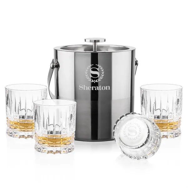 The Catania Ice Bucket with On-the-Rocks Set brings refined style and... from ASI 84592 St Regis Group