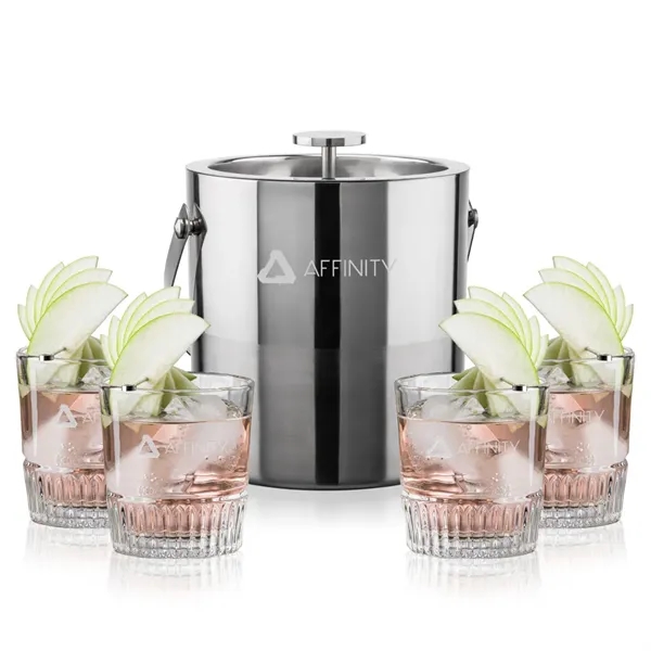 The Catania Ice Bucket with On-the-Rocks Set brings refined style and... from ASI 84592 St Regis Group