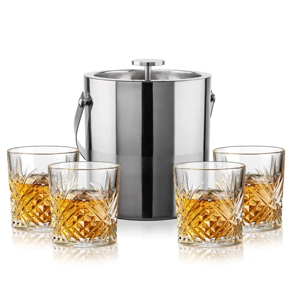 The Catania Ice Bucket with On-the-Rocks Set brings refined style and... from ASI 84592 St Regis Group