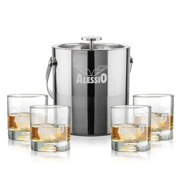 The Catania Ice Bucket with On-the-Rocks Set brings refined style and... from ASI 84592 St Regis Group