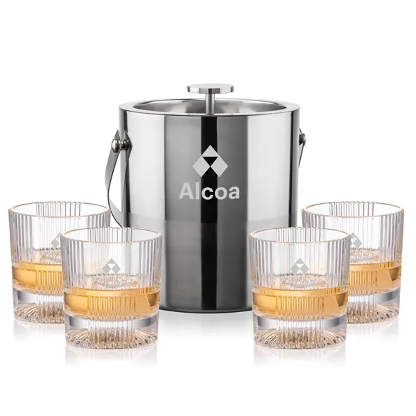 The Catania Ice Bucket with On-the-Rocks Set brings refined style and... from ASI 84592 St Regis Group