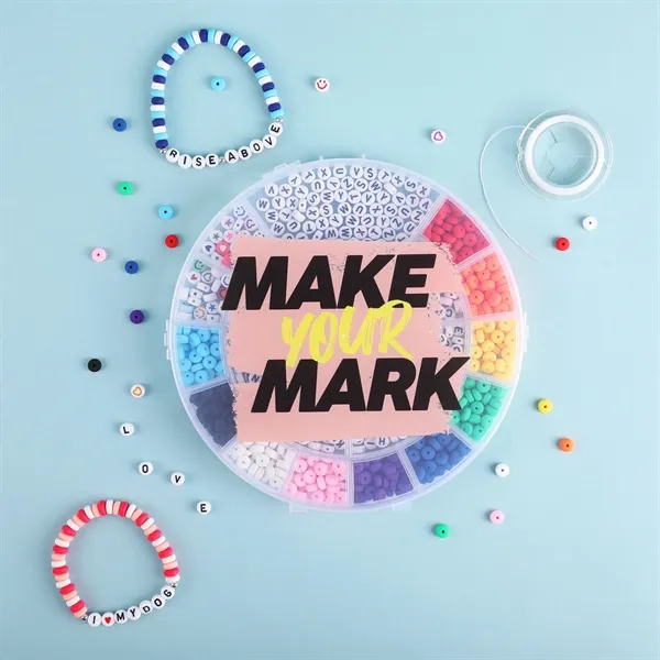 DIY Bracelet Kit with letter, color & emoji beads plus string... from ASI 61966 HPG / BCG Creations HPG Gold