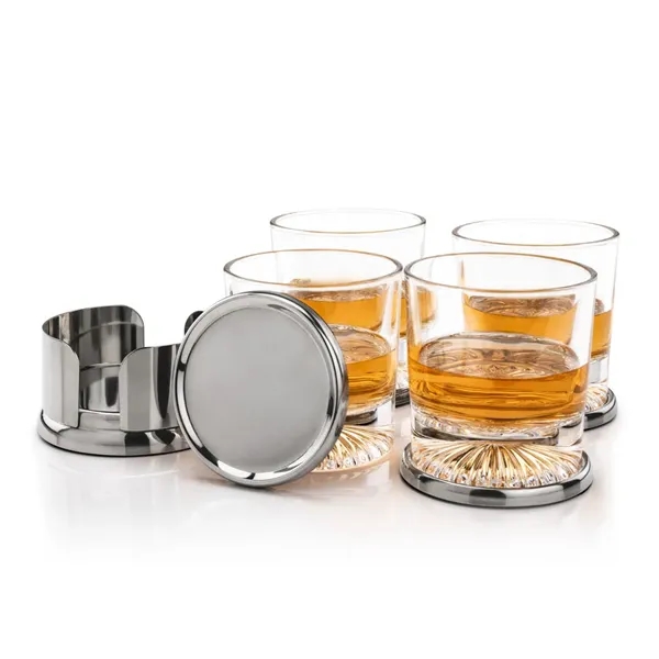 The Baldoni Coasters & On-the-Rocks Set combines modern elegance with everyday... from ASI 84592 St Regis Group