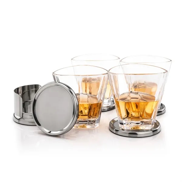 The Baldoni Coasters & On-the-Rocks Set combines modern elegance with everyday... from ASI 84592 St Regis Group