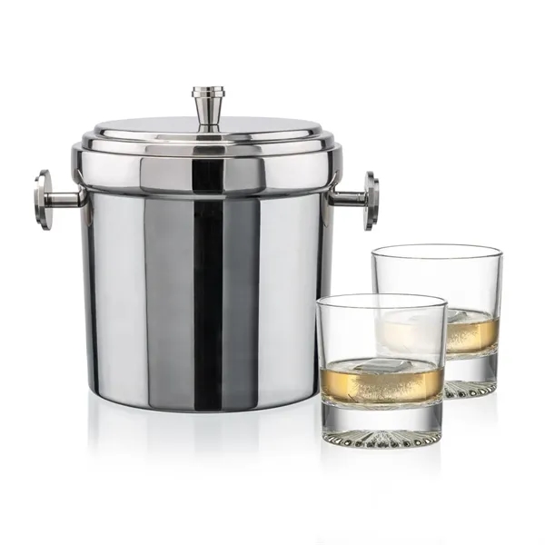 The Milano Ice Bucket & On-the-Rocks Glasses Set delivers a clean,... from ASI 84592 St Regis Group
