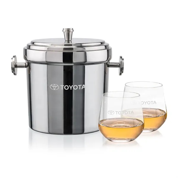 The Milano Ice Bucket & On-the-Rocks Glasses Set delivers a clean,... from ASI 84592 St Regis Group