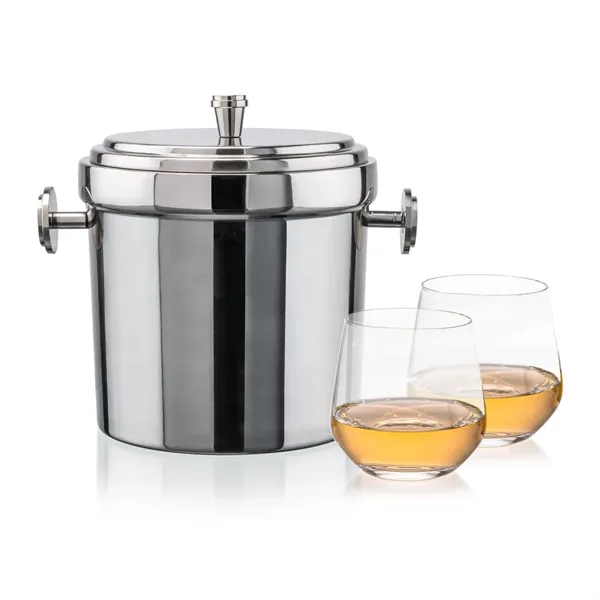 The Milano Ice Bucket & On-the-Rocks Glasses Set delivers a clean,... from ASI 84592 St Regis Group