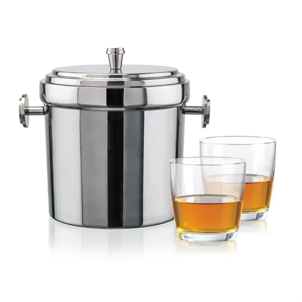The Milano Ice Bucket & On-the-Rocks Glasses Set delivers a clean,... from ASI 84592 St Regis Group